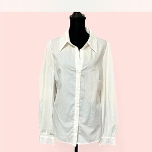SHEIN White Long Sleeve Button Down Shirt